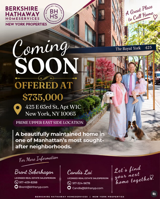 425 East 63rd Street W1C Upper East Side New York NY 10065
